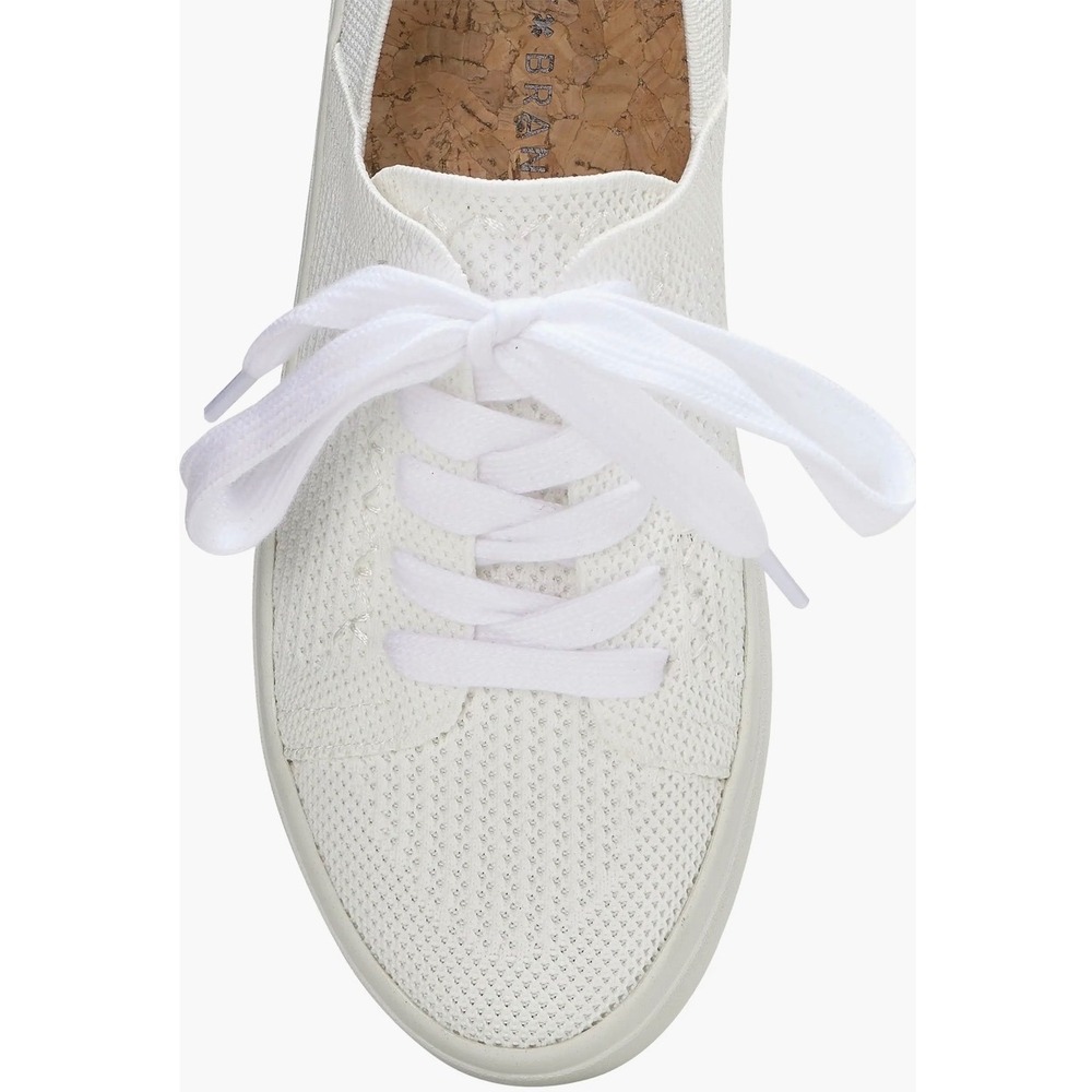 Lucky Brand Tenuda Sneakers Womens 7.5 White Knit Low Top Platform Casual Shoes